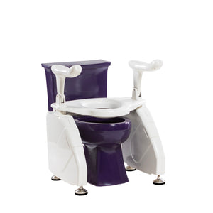 Dignity Lifts Toilet Lift on a purple toilet