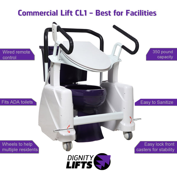 Dignity Lifts - Commercial Toilet Lift - CL1 - In Stock, Ships Now