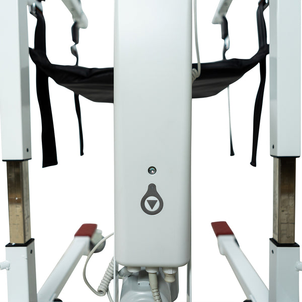 vertical patient handling toileting lift closeup