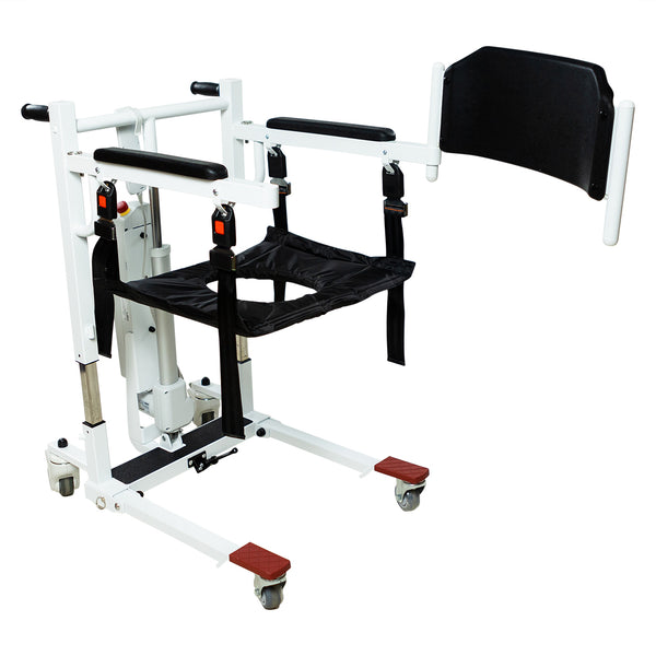 vertical patient handling toileting lift back opened