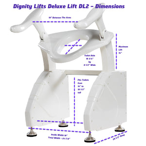 Dignity Lifts - Deluxe Toilet Lift - DL2 - In Stock, Ships Now.