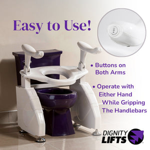 Dignity Lifts - Deluxe Toilet Lift - DL2 - In Stock, Ships Now.