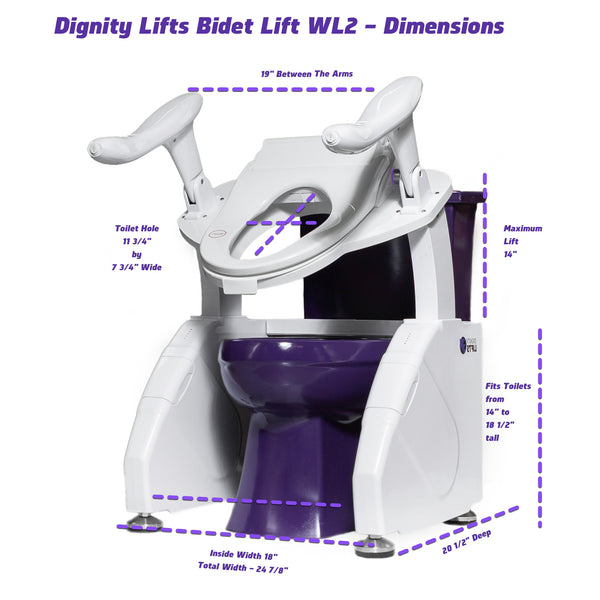 Dignity Lifts - Bidet Toilet Lift - In Stock, Ships Now