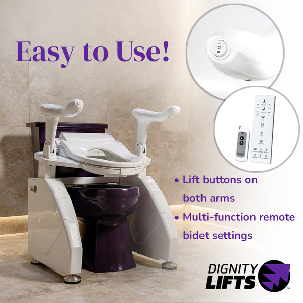 Dignity Lifts - Bidet Toilet Lift - In Stock, Ships Now