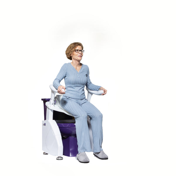 Bidet Toilet Lift by Dignity Lifts Being Used lifts higher