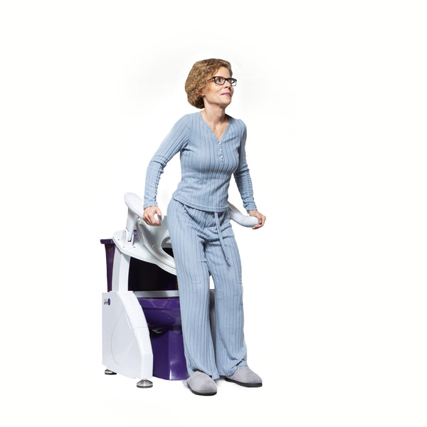 Bidet Toilet Lift by Dignity Lifts Being Used maximum lift