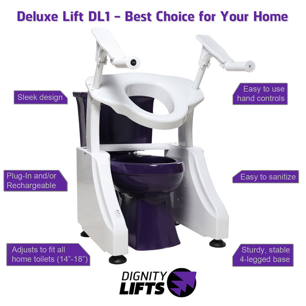 Dignity Lifts Deluxe Toilet Lift DL1 - Key Features