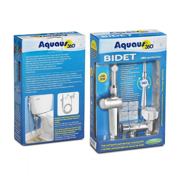 Aquaus 360 handheld bidet in the box